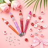 86Pcs Valentine's Day Themed Plastic Beadable Pens DIY-YW0012-28-4