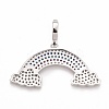 Rack Plating Brass Micro Pave Colorful Cubic Zirconia Pendants KK-M229-07P-2