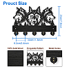 Wood & Iron Wall Mounted Hangers HJEW-WH0055-004-2