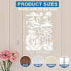 1Pc PET Hollow Out Drawing Painting Stencils DIY-MA0004-83-4