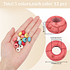 60Pcs 5 Colors Dyed Synthetic Turquoise European Beads SPDL-AR0001-04-2