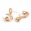 Brass Micro Pave Clear Cubic Zirconia Stud Earring Findings LS-KK-S356-246-NF-2