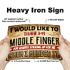 Vintage Metal Tin Sign AJEW-WH0189-205-3