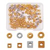 160 Pcs 8 Styles Brass Spacer Beads KK-SZ0001-09G-1