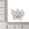 Brass Micro Pave Clear Cubic Zirconia Charms LS-KK-G499-08P-3