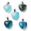 Natural Banded Agate Charms HEAR-PW0001-057-26-1