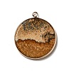 Natural Picture Jasper Pendants G-A213-01G-07-2