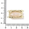 Brass Micro Pave Cubic Zirconia Multi-Strand Links with Natural Gemstone KK-Z096-04G-3