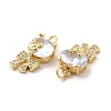 Rack Plating Brass Cubic Zirconia Pendants KK-G456-09G-2