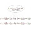 Glass & ABS Imitation Pearl Beaded Chains CHS-P016-44G-2