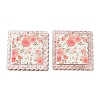 Opaque Acrylic Pendants BACR-D002-09A-1