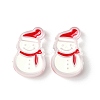 Christmas Decorations Theme Opaque Acrylic Bead with Enamel OACR-Z021-01J-1
