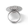 Non-Tarnish 304 Stainless Steel Sieve Ring Settings X-STAS-K278-06B-P-3
