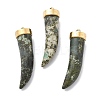Natural Unakite Horn Pendants STAS-R130-03G-02-1