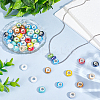 70Pcs Electroplate Porcelain Beads PORC-HY0001-16-4