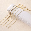 5 Pcs 5 Styles Brass Chain Bracelets Set for Women BJEW-D357-01G-3