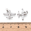 Brass Micro Pave Cubic Zirconia Pendants KK-T073-51P-3