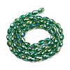 Transparent Electroplate Glass Beads Strands EGLA-A037-T6x8mm-B15-2