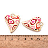Rack Plating Alloy Enamel Pendants PALLOY-T091-15C-3