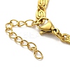 Ion Plating(IP)  304 Stainless Steel Lumachina Chain Bracelets BJEW-C079-01B-G-3