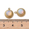 Opalite Half Round Charms STAS-L022-399G-03-3