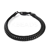 304 Stainless Steel Wheat Chain Bracelets for Men Women BJEW-Q038-01EB-4