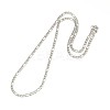 304 Stainless Steel Figaro Chain Necklace Making STAS-A028-N022MP-1