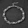 304 Stainless Steel Infinity Link Chain Bracelets for Women BJEW-K226-14B-P-2