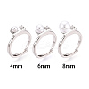 Flower Brass Micro Pave Cubic Zirconia Cup Peg Ring Settings KK-N274-31P-4