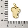 Brass Micro Pave Cubic Zirconia Pendants KK-K354-02G-Y-3