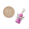 Angel Glass Pendant Decorations HJEW-JM02640-3