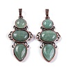 Natural Green Aventurine Pendants G-Q158-04-10-1