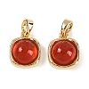 Natural Carnelian(Dyed & Heated) Square Charms KK-P283-46G-1