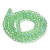 Transparent Electroplate Glass Beads Strands GLAA-F029-3mm-D24-2