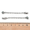 Brass Enamel ABS Imtation Pearl End with Chain KK-B129-27P-03-3