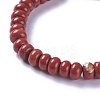 Adjustable Natural Red Jasper Braided Bead Bracelets BJEW-F369-A07-2