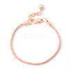 Brass European Style Bracelet Making MAK-R011-03RG-1