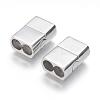 304 Stainless Steel Magnetic Clasps with Glue-in Ends STAS-G143-52P-1
