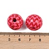 Christmas Printed Schima Wood European Beads WOOD-I015-01P-3