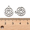 Non-Tarnish 316 Surgical Stainless Steel Charms STAS-H190-03P-02-3