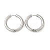 Tarnish Resistant 202 Stainless Steel Huggie Hoop Earrings EJEW-O087-08N-P-1