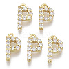 Brass Micro Pave Cubic Zirconia Charms KK-T060-05-P-G-NF-1