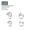 Flat Round Brass Cuff Settings KK-PH0001-14-2