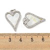 Brass Micro Pave Clear Cubic Zirconia Pendants X-KK-L211-015P-01-3