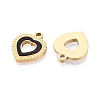 304 Stainless Steel Enamel Pendants STAS-Q111-14G-02-2
