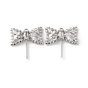 Brass with Clear Cubic Zirconia Stud Earring Findings KK-G491-56P-1