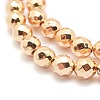 Electroplate Non-magnetic Synthetic Hematite Beads Strands G-L485-03A-LG-2