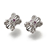 Brass Micro Pave Magenta Cubic Zirconia Beads KK-M318-24P-01-2