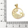 Brass Micro Pave Cubic Zirconia Pendants KK-S337-08G-H-3