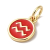 Real 18K Gold Plated Brass Enamel Charms KK-L216-001G-E03-2